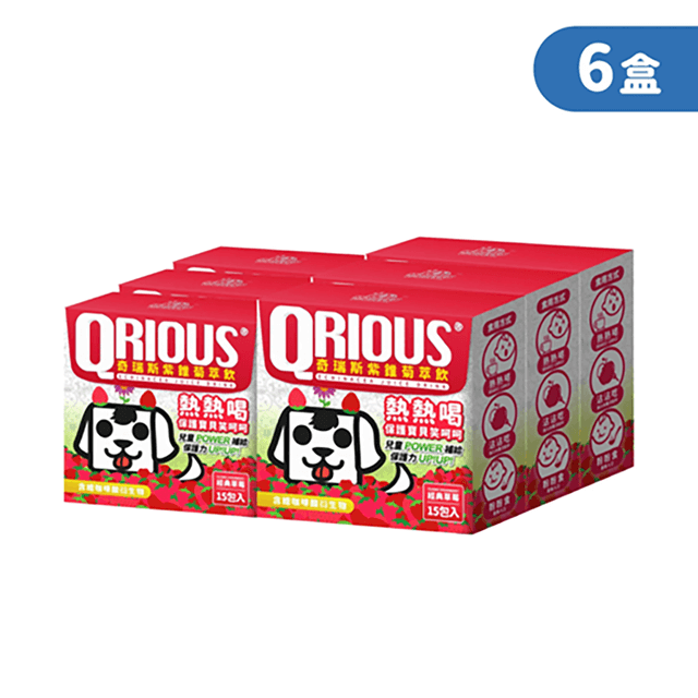【小兒共存必備】QRIOUS®奇瑞斯紫錐菊萃飲-草莓(6盒)
